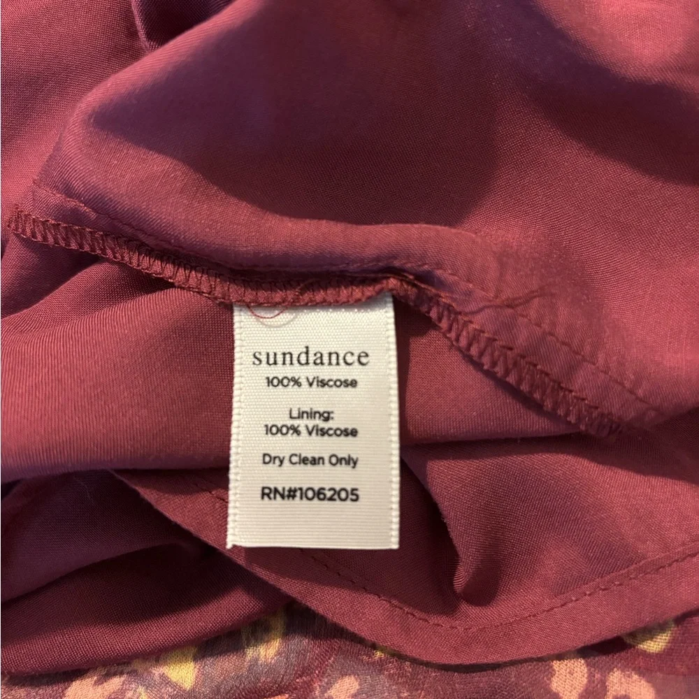 Sundance Lettie Maroon ruffled maxi dress XXL - Picture 9 of 10